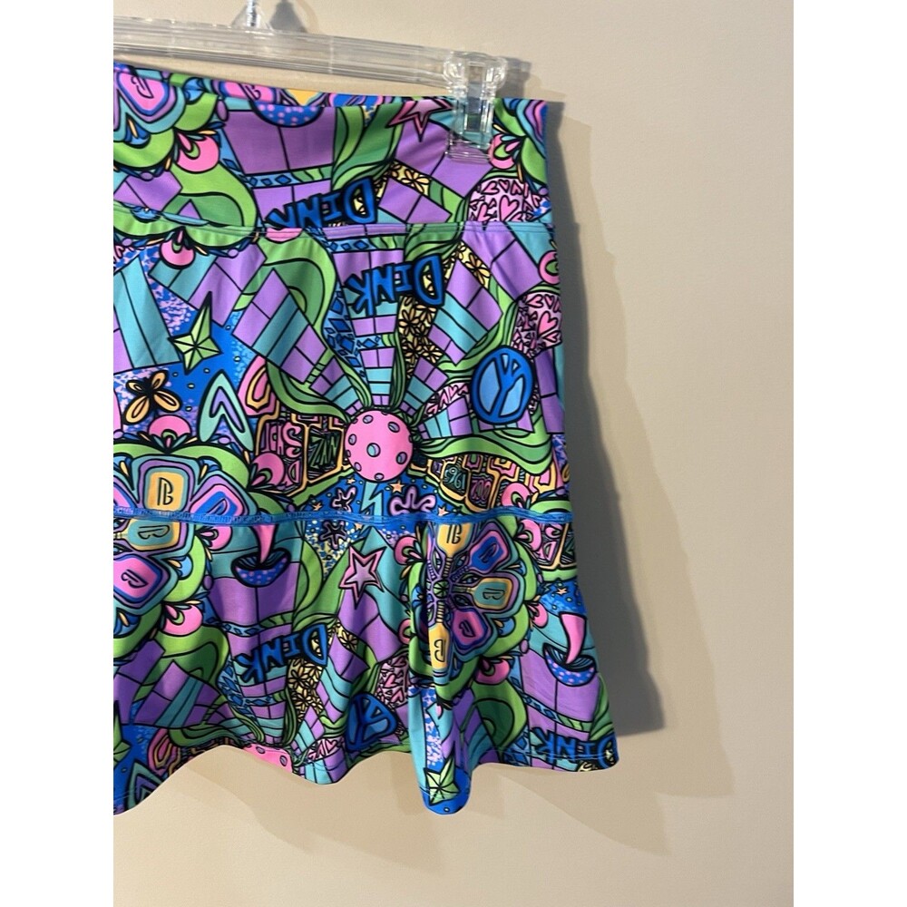 Pickleball Bella Bella Sports A-Line Skort Skirt Mini Women’s Large Groovy - Picture 10 of 10